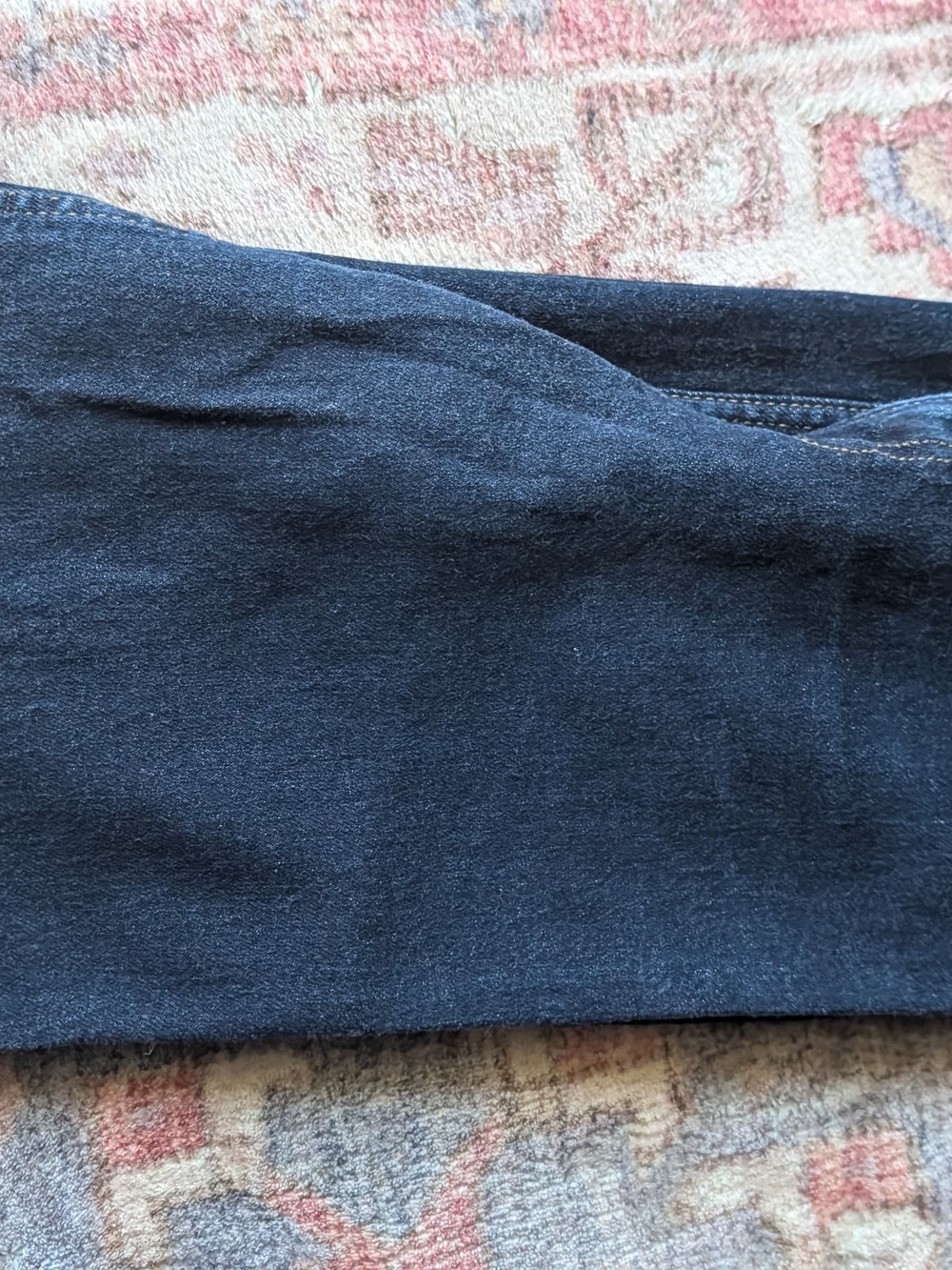Zara Girl Navy Straight Jeans with Gold Stitching - Picture 3 of 3